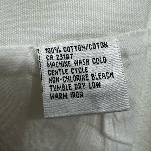 Talbots 10 White Flags Side Zip Pleated Cotton Casual Office Preppy Mini Skirt - Picture 4 of 5